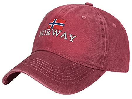778 Baseballkappe Norwegen-Flagge Baseball Kappe Verstellbare Baseball Mützen Unisex Basecap Baseball Für Wandern Athletic