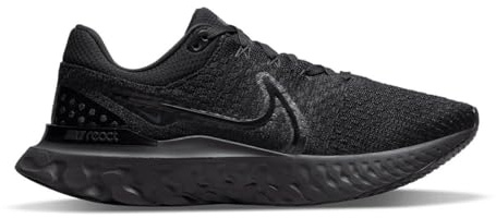 NIKE Men's React Infinity Run Flyknit 3 Sneaker, Black, 8.5 UK