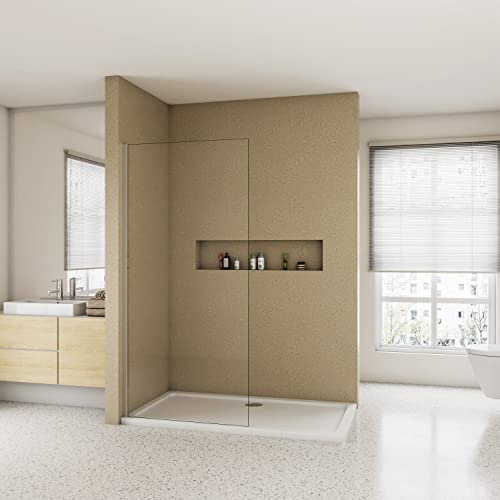 60x200CM MAMPARA DE DUCHA WALK-IN PUERTA FRONTAL FIJA CRISTAL 8 MM ANTICAL EASY CLEAN TRANSPARENTE