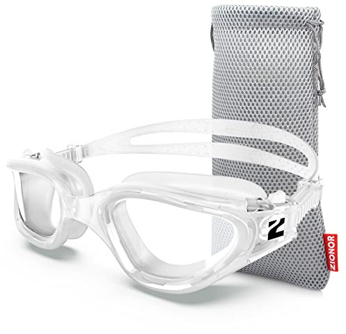 ZIONOR Polarisiert/Nein Polarisiert Schwimmbrille für Herren und Damen [UPGRADE], G1 Schwimmbrille UV-Schutz Anti Nebel Verstellbar Gurt Komfort Profi Schwimmbrillen für Erwachsene Jugendliche