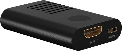 goobay 58492 Amplificateur de Signal HDMI/Répéteur 4K @60Hz - pour Prolonger Une Connexion HDMI jusqu'à 30m / Boîtier Plat et Robuste en Aluminium/Noir