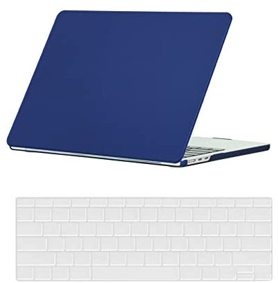 Funda Compatible con Macbook Pro 13 Pulgadas 2015 2014 2013 2012 Versión Modelo A1425 A1502 con Pantalla Retina, Plástico Carcasa Cubierta Protectora & Cubierta para Teclado - Azul peonía