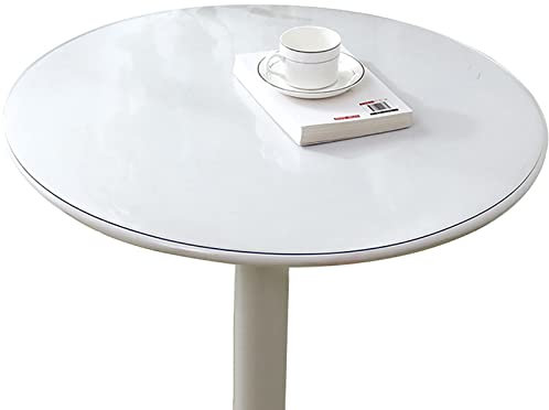 RTYHN Nappe de Table Souple en PVC Transparent, 2/3 mm imperméable Nappe de Table Ronde Transparente en PVC Protection de Table Transparente en PVC Lavable Résistant à l'huile Résistant Aux Rayures