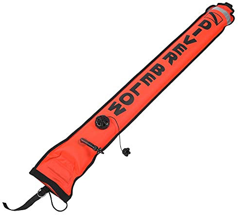 KIMISS Surfaceer DSMB 6Ft High Visibility Aufblasbarer Tauch-SMB-Signalgeber (rot) (Rot)