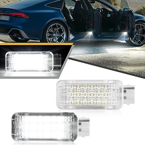 OZ-LAMPE Auto Led Einstiegsbeleuchtung,Türleuchte für Audi A2 A3 A4 A5 A6 A7 A8 S3 S4 S5 S6 S8 RS4 RS6 R8 Q5 Q7 TT Roadster,Unterbodenbeleuchtung mit Canbus 2PCS