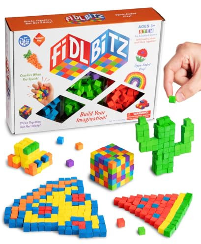 Play Visions FidlBitz® - Revolutionäre Würfel, die zusammenkleben, aber nicht klebrig! (Deluxe Set)