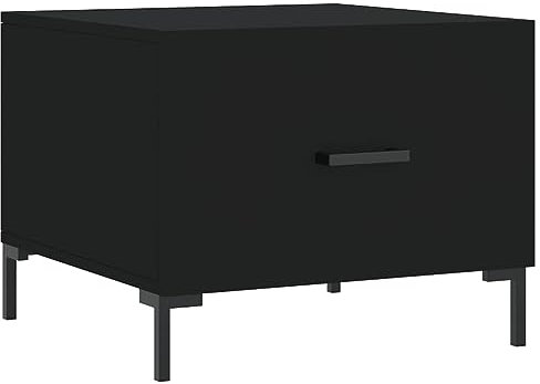 vidaXL Couchtisch, Sofatisch für Wohnzimmer, Wohnzimmertisch mit viel Stauraum, Beistelltisch Kaffeetisch Wohnzimmermöbel, Schwarz Holzwerkstoff