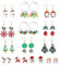 agctrler 13 Paar Ohrringe Weihnachten Set, Hängend Weihnachtsohrringe, Exquisit Mädchen Weihnachts Ohrringe Set, Schneeflocke Bogen Blume Elch Dangle