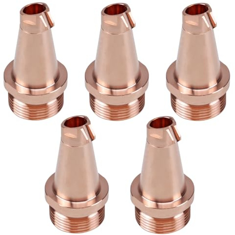 WTTTOOLS Laser Welding Nozzle 5 Pcs Laser Welder Nozzle Tip Kit AS-12 Copper Nozzles M16 H35 for Portable Laser Welding Gun Laser Welder Head Laser Welding Machine Wire Feeding