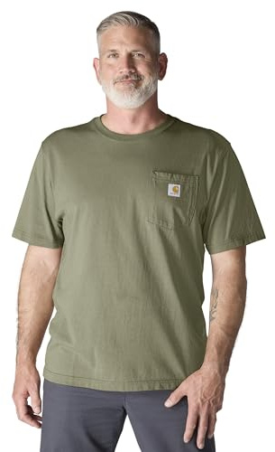 Carhartt Men's Iconic K87 Pocket T-Shirt, Dusty Olive, Medium
