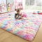 EMPVEX Tappeto di lusso per camera da letto, soffice arcobaleno rosa tie-dye, tappeto per soggiorno, materiale a 3 strati, tappeto per cameretta dei bambini, rosa arcobaleno, 60 x 120 cm