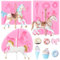 RFGHAC Lot de 3 moules en silicone en forme de cheval carrousel pour décoration de gâteaux en pâte à chocolat pour fête prénatale, bonbons, cupcakes, pâte polymère