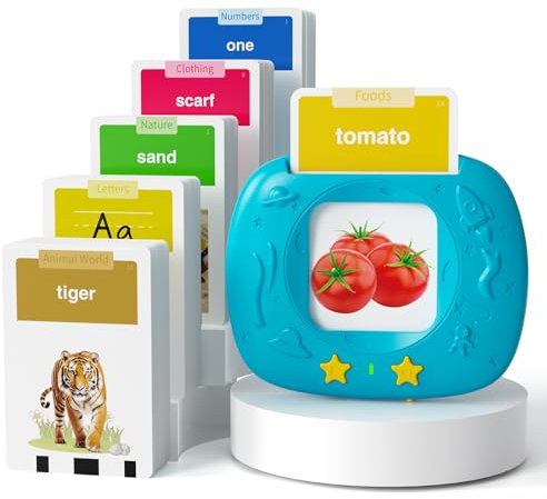 HOMESTEC Montessori Toys for Toddler, Upgraded Realistic Flashcards with Sounds, 280 Sight Words + 8 Songs, British Accent, Educational Multi-Sensory Kit for Pre-school Kids Gifts