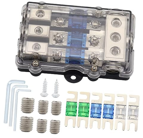 GALPADA Battery Terminal Distribution Block 1 Set Fuse Holder Fuse Box Safety Pin Junction Box Polycarbon Plastic Battery Auto Fuse Block