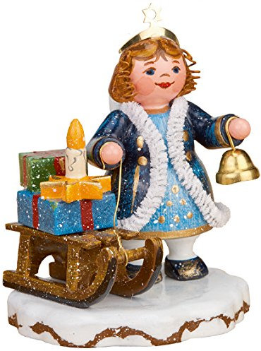 Richard Glässer Seiffen Hubrig Winterkinder - Himmelskind Kling Glöckchen - 6 cm