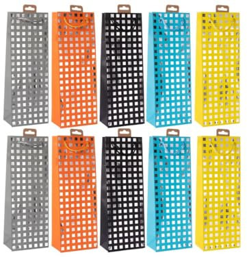 Laro Premium Weinflaschentüten Geschenkverpackung Blumen 10-100 Stk, Anzahl:40, Muster Tüten:Glitzer Glimmer