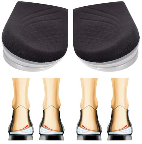 Solette Gel 1 Paia Ortopediche, Plantari Ortopedici Silicone, Per Metatarsalgia X/O, Valgo, Varo (Nero, L)