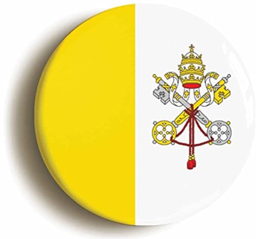 Vatican City Holy See Flag Fridge Magnet (Circular 2inch / 50mm Diameter)