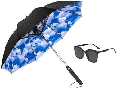 Grolomo 3 In 1 Umbrella With Fan,Portable Misting Fan Umbrella,Misting Umbrella With Fan,Misting Shade Fan Umbrella,Misting Fan Umbrella With Uv Protection,Usb Rechargeable Summer Sunshade (C)
