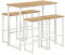 GOKHOMX Mesa de Bar Alta Con 4 Taburetes - Juego de Comedor Para Cocina - Ahorro de Espacio, Rincón Para Casa