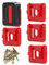 QWORK® 5pcs Battery Holder Mount Suitable for Milwaukee M18 18V Battery, Battery Storage Holder, Battery Wall Mount with Screws, No Battery