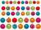 Creativery Weihnachtskugeln Glas 4-8cm mit Motiv 40er Set in Kartonbox - Bunte Christbaumkugeln - einfarbige und gemusterte Weihnachtsbaumkugeln Mille Fiori Mix