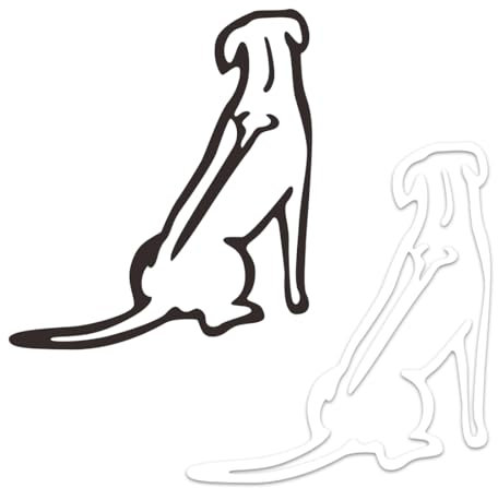 WMUVAZA Aufkleber für Auto, 2 Stück Rhodesian Ridgeback Aufkleber für Auto, Sticker Heckscheibe Auto Fahrrad Motorrad Rhodesian Ridgeback Aufkleber für Auto Heckscheibe Fenster Bus 13.5X15.2cm