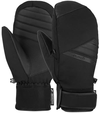 Reusch Anakin R-TEX XT Mitaines Chaudes, imperméables, Coupe-Vent et Respirantes, Unisexes, Gants d'hiver, Gants de Ski, moufles pour Homme et Femme, Noir, 8,5