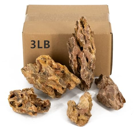 ChaoLeHo Aquariums Stones Natural Rocks 3lb Aquarium Rock for Fish Tank Aquascaping,Aquariums,Terrariums,Vivariums,Decorative Stone,Reptile Enclosures,Paludariums,and Gardens-(2-5 Inch)