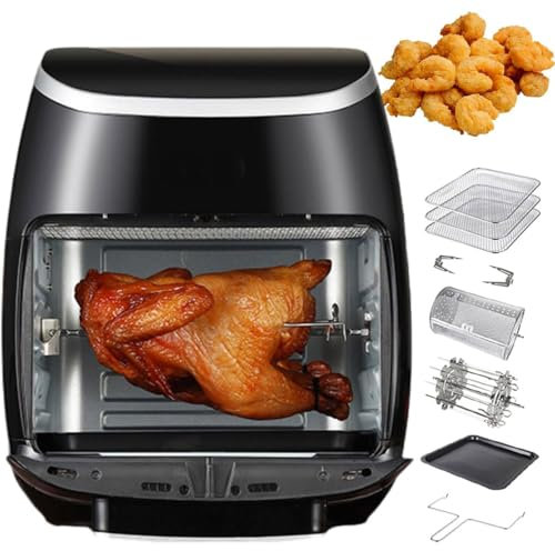 Forno Friggitrice Ad Aria, Forno Per Pizza Digitale Da 2000 W Con Controllo Della Temperatura 30-200 ℃, Friggitrice Ad Aria Da 11 Litri In Meno Luce Ambientale A Risparmio Energetico Incorporata,