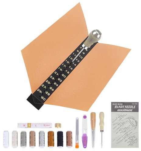 NBEADS 30cm Signature Punching Tools, Book Binding Tools with Scales Punching Holes Tool Bookbinding Kit with Thread for DIY Crafts Notebooks Journals Planners Books