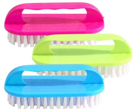 Brosse de nettoyage multifonction en plastique à poils souples pour linge, chaussures, vêtements, tissu délicat, portable, anti-rayures, anti-saleté, outil compact et léger
