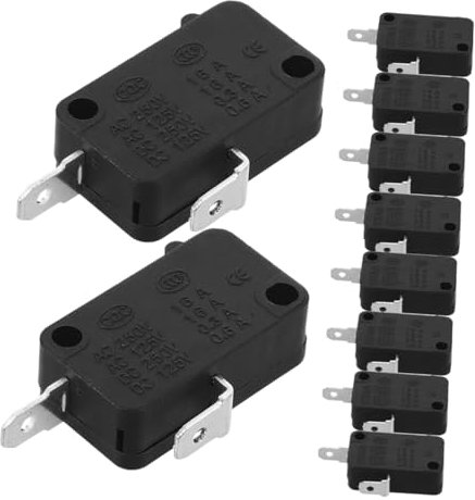 Veemoon 10pcs Replacement Micro Switch for Microwave Oven Door Repair High Power Capacity Pin Switch