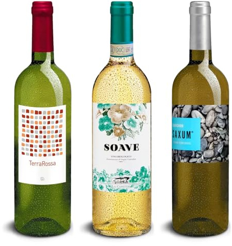 DELINAT – Wein Probierpaket Natürlich Weiss – Weißwein trocken & halbtrocken – Weinset mit Bio Wein aus Italien, Deutschland und Spanien, vegan (3 x 0,75l)