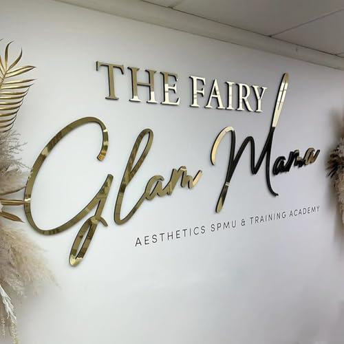 Custom Acrylic Business Sign – Personalised Salon & Spa Logo Plaque – Clear Acrylic Name Board for Hair, Nail, Massage Shops & Offices – Indoor/Outdoor UV Printed Signage (Store Signs)