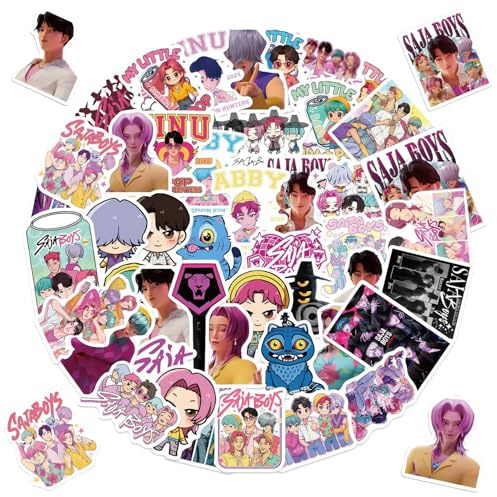 50 Stück Für Kpop Stickers, Anime Aufkleber Wasserdicht, Graffiti Anime Sticker Sammlung, Cartoon-Aufkleber für Laptop, Tagebuch, Skateboard, Auto Motorrad