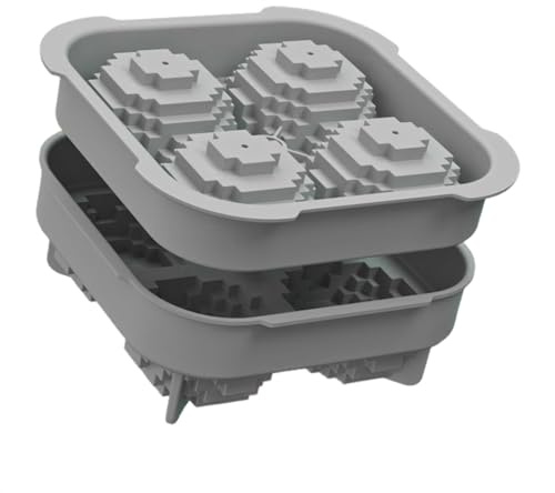 Hiemible Golf Ball Ice Molds,Soft Silicone Freezer - Large Round Ice Ball Maker Mold | for Cocktails Tequila Vodka Juice Fruit Jelly Chocolate Vanilla Sauce