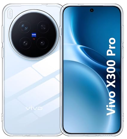 Fitudoos Handyhülle für Vivo X300 Pro, Weiche Schutzhülle Flüssigsilikonhülle, Hochwertige Silikon Premium TPU Handyhülle für Vivo X300 Pro -Transparent.