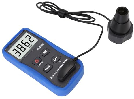 Hamwesh Digital Illuminance Light Meter, Accurate Measurement, Data Storage, Calibration, Color Screen Luminance Tester for Photography, with LCD Display, for Monitors and Smartphones