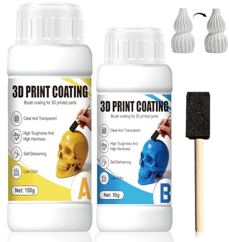 WEILAOK Epoxy Resin Coating 3D Print Coating, Resin 3D Drucker, 150g+50g | Geeignet für die Oberfläche Von 3D-Gedruckten Produkten und Erzeugt ein Glattes, Glänzendes Finish