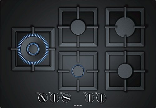 Siemens tavolo a gas in vetro 75cm piano fiore nero ep7a6sb20