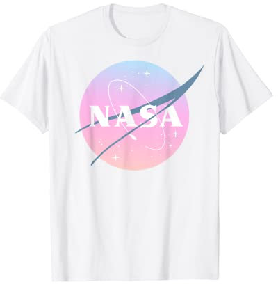 NASA Pastel Rainbow Classic Logo Graphic T-Shirt T-Shirt