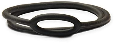 Tauchsportvertretung Silikon Neckband Befestigung für Atemregler, Farbe:schwarz