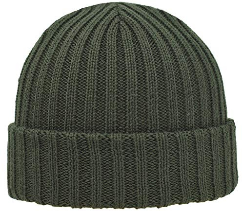 Melegari Strickmütze Milano | Militär Strickmütze aus Reiner Wolle | Wesentlich und robust Gemacht für die Zeit | Unisex | Hergestellt in Italien