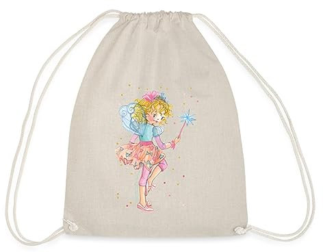 Spreadshirt Prinzessin Lillifee mit Konfetti Turnbeutel, One size, Natur