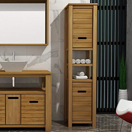 Badezimmerschrank Ulpia Teak Massivholz