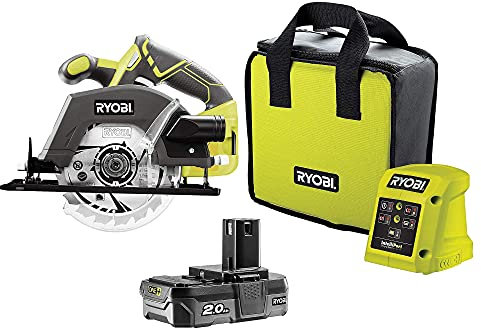 Ryobi ONE+ 18V 2Ah Li-ion 150mm Soft Grip Cordless Circular Saw + 1 Battery R18CSP-120S + Bag + Charger
