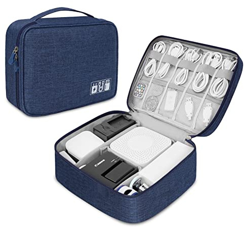 XINGXINRONG Kabel Organizer Tasche, Kabeltasche Tech Pouch Zubehör Elektronische Tasche für Ladekabel, Reise Elektronik Organizer für Handy, Ladegerät, Powerbank, 1 Stück