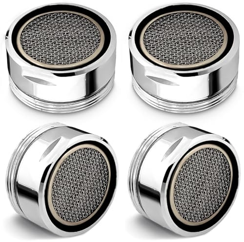 4Pcs Bathroom Faucet Aerator Replacement - 15/16 24mm Kitchen Bathroom Sink Attachment High Flow Aerator for Sink Faucet Aerators M24 Male Thread