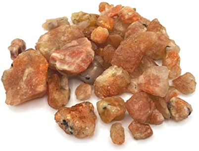 Sonnenstein (oranger Mondstein) - 100 g - naturbelassene, kleine Rohsteine